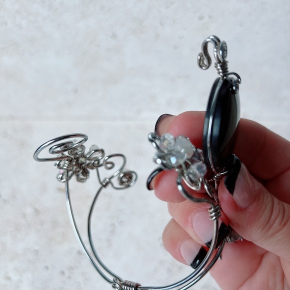 (Set) Handcrafted Wire Choker Necklace and Bracelet - Picture 10 of 12